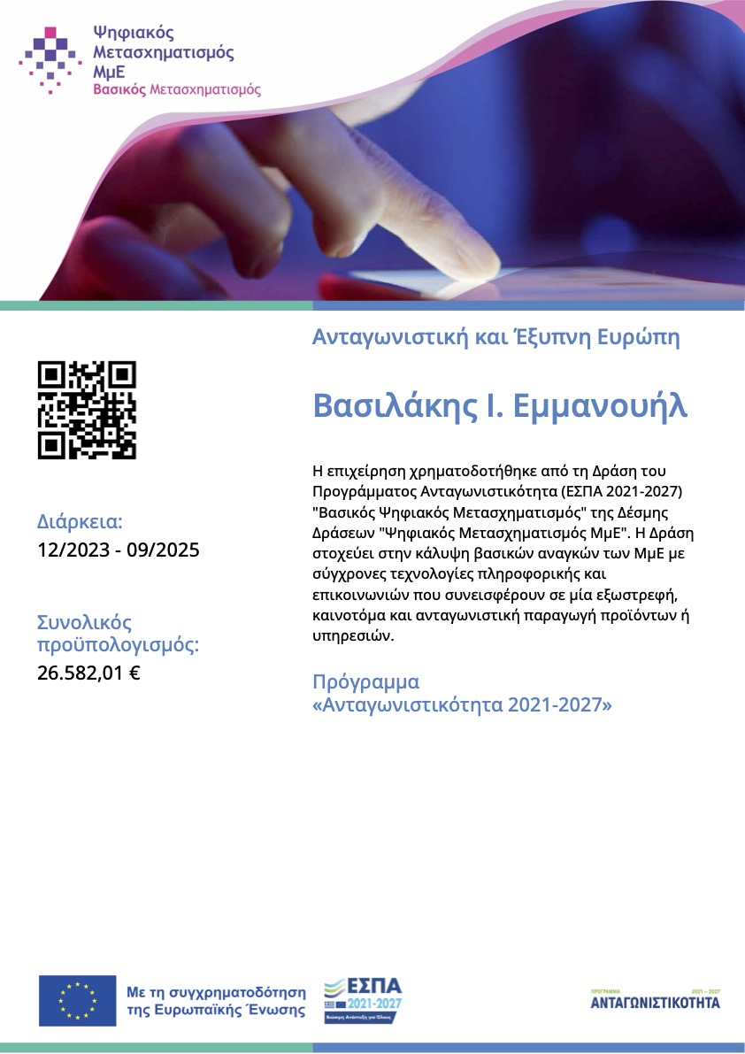 Πρόγραμμα Ανταγωνιστικότητα ΕΣΠΑ 2021-2027